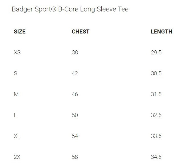 B-CORE Adult/Youth Tech Long Sleeve - DRAGONS T&F