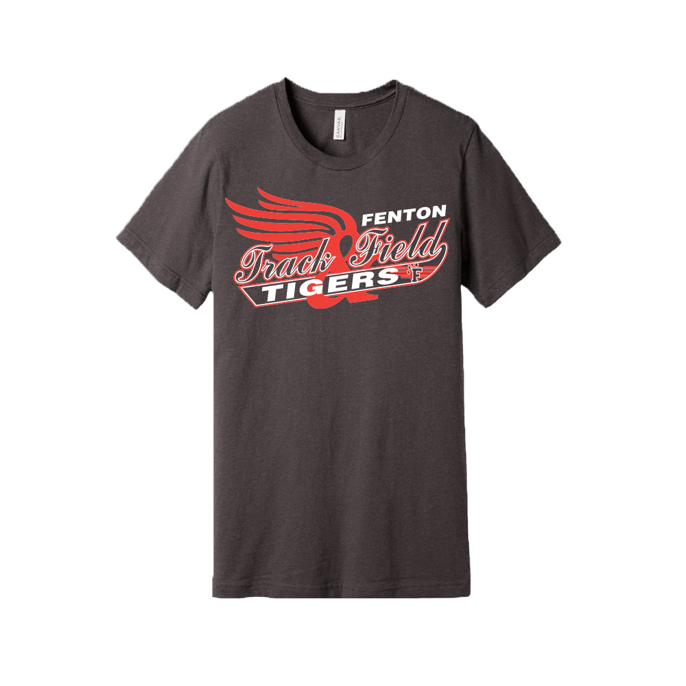 BELLA+CANVAS Jersey Tee - Black/Dark HTH D2 - Bauman's Running & Walking Shop