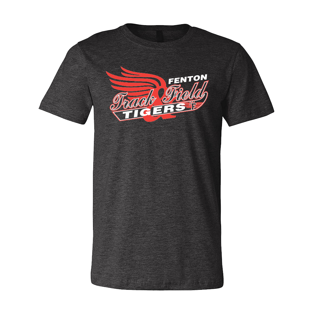 BELLA+CANVAS Unisex Jersey Tee - Black/Dark HTH D2 - Bauman's Running & Walking Shop