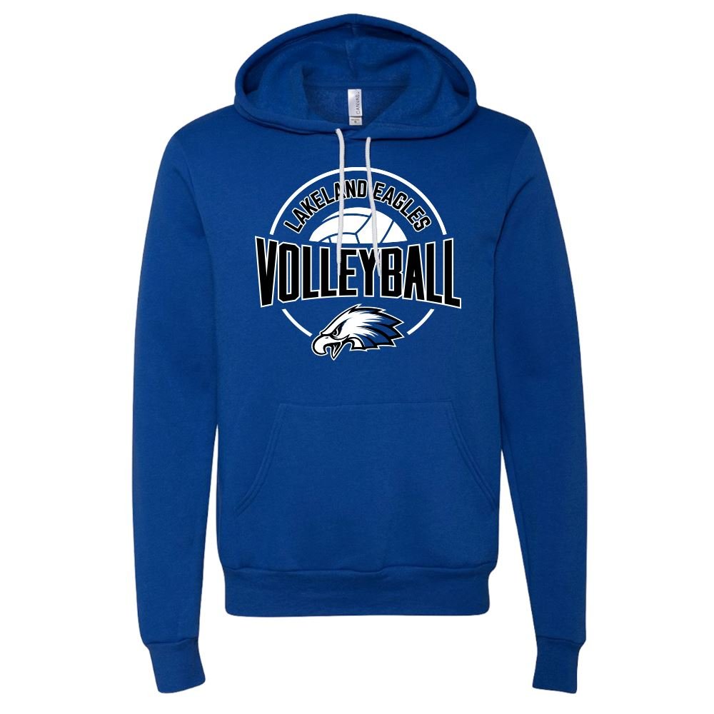 BELLA+CANVAS Unisex "Lakeland Volleyball" Sponge Fleece Pullover Hoodie - Bauman's Running & Walking Shop