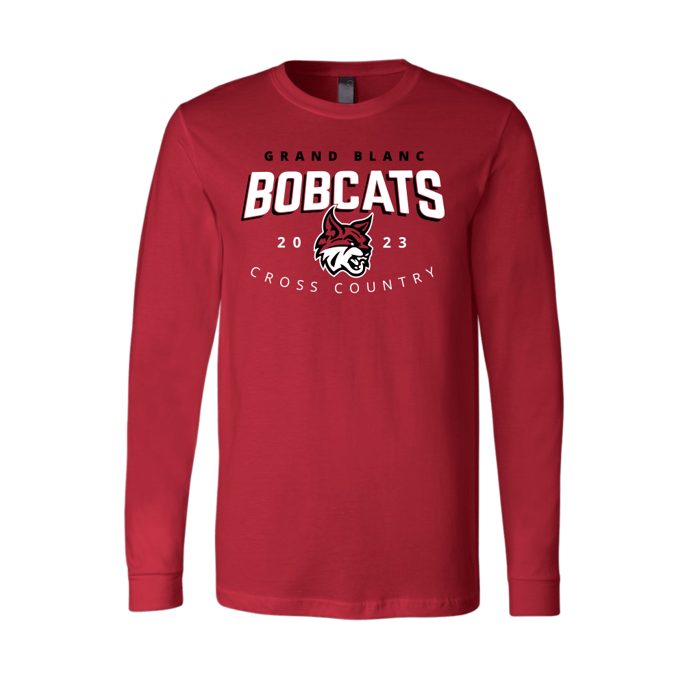 BELLA+CANVAS Unisex Long Sleeve Jersey Tee - Bobcats 23 - Bauman's Running & Walking Shop