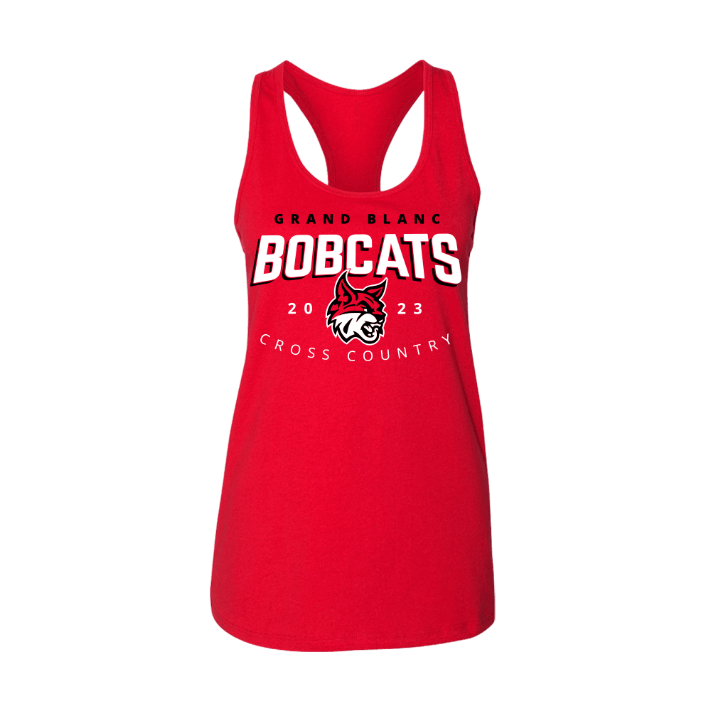 BELLA+CANVAS Women's Jersey Racerback Tank - Bobcats 2023 - Bauman's Running & Walking Shop