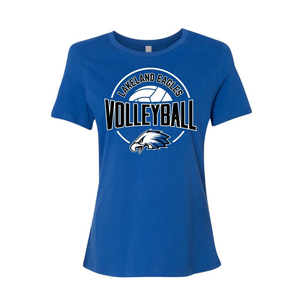 BELLA+CANVAS Women's "Lakeland Volleyball" Relaxed Jersey Tee - Bauman's Running & Walking Shop