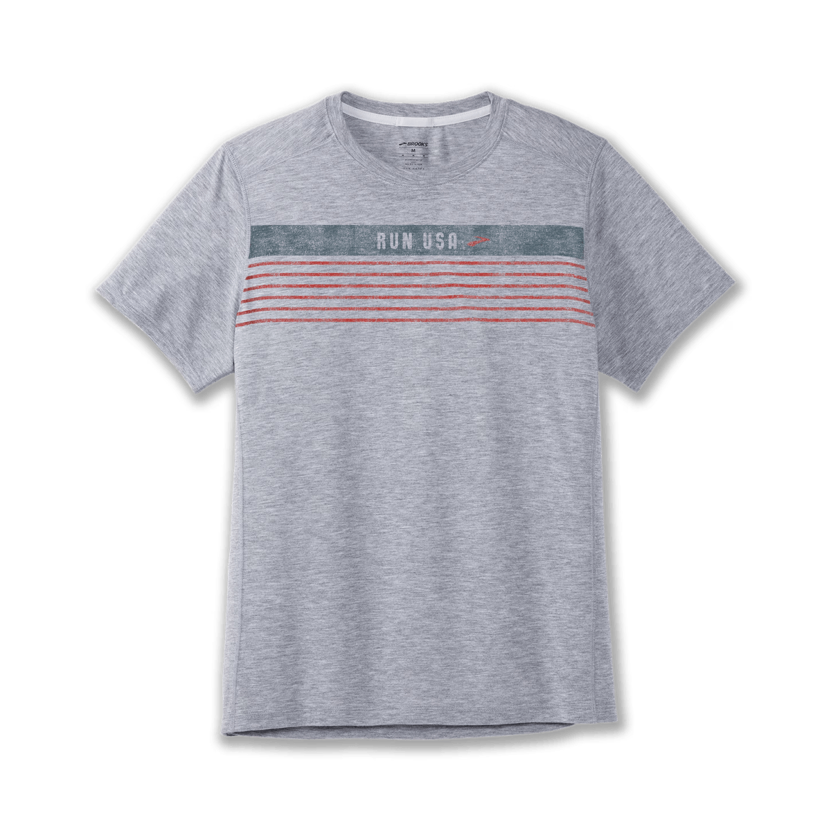 Brooks Running Men's Distance Short Sleeve 2.0 RUN USA - Bauman's Running & Walking Shop