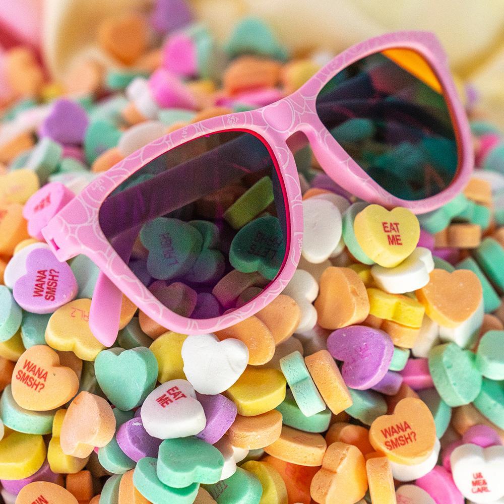 Goodr Carl's Got a Candy Heart On Valentine's Day Sunglasses - Bauman's Running & Walking Shop