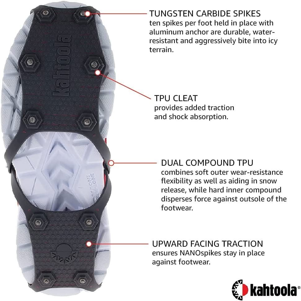 Kahtoola NANOspike Footwear Traction - Bauman's Running & Walking Shop