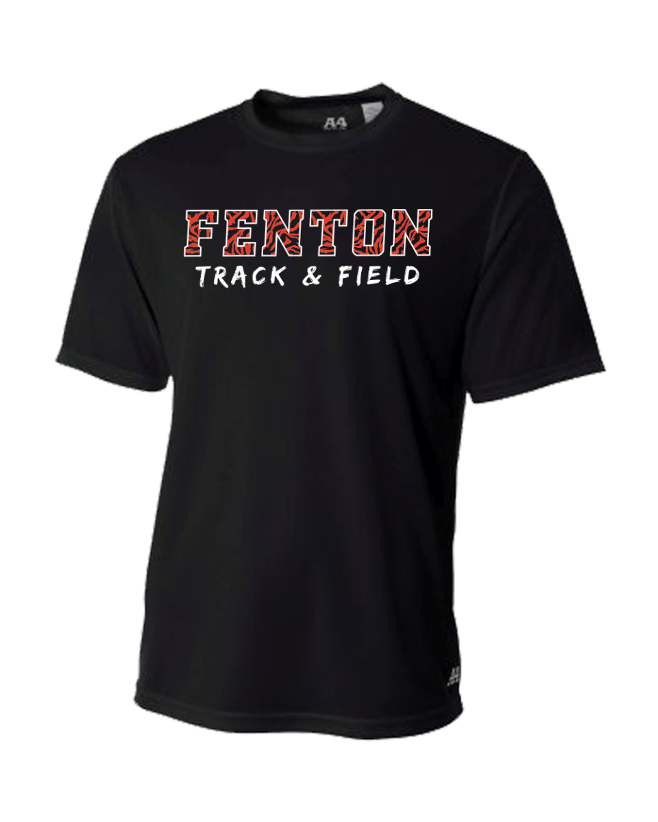 Men's A4 Birdseye Mesh Short Sleeve - Fenton Track & Field Stripes - Bauman's Running & Walking Shop