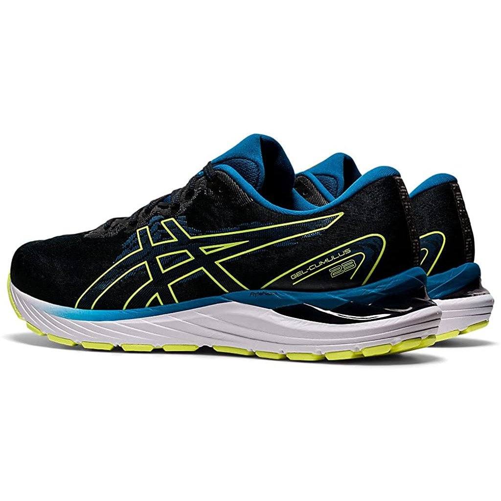 Men's ASICS GEL-CUMULUS 23 (Black/Glow Yellow) - Bauman's Running & Walking Shop