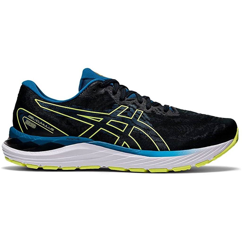 Men's ASICS GEL-CUMULUS 23 (Black/Glow Yellow) - Bauman's Running & Walking Shop