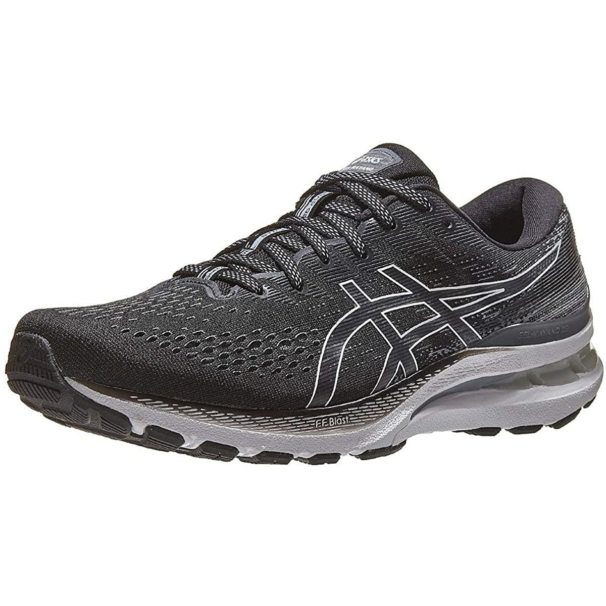 Men's ASICS GEL-KAYANO 28 (Black/White) - Bauman's Running & Walking Shop