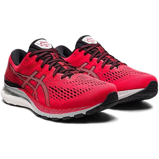Men's ASICS GEL-KAYANO 28 (Electric Red/Black) - Bauman's Running & Walking Shop