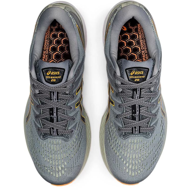 Men's ASICS GEL-KAYANO 28 (Sheet Rock/Orange Pop) - Bauman's Running & Walking Shop