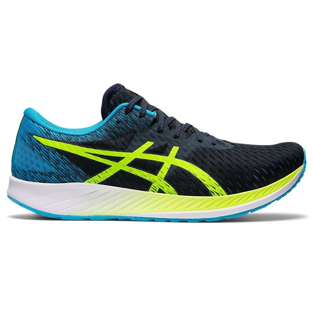 Men's ASICS HYPER SPEED (French Blue/Hazard Green) - Bauman's Running & Walking Shop
