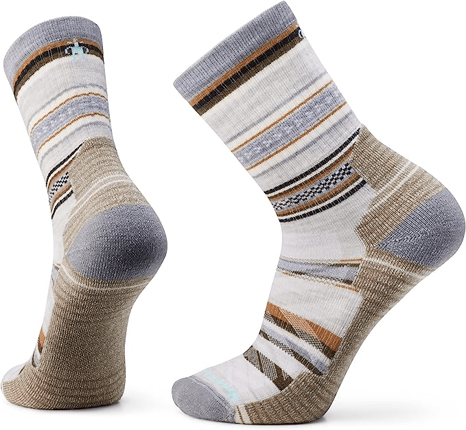 Smartwool Hike Light Cushion Merino Wool Panorama Crew Socks - Bauman's Running & Walking Shop