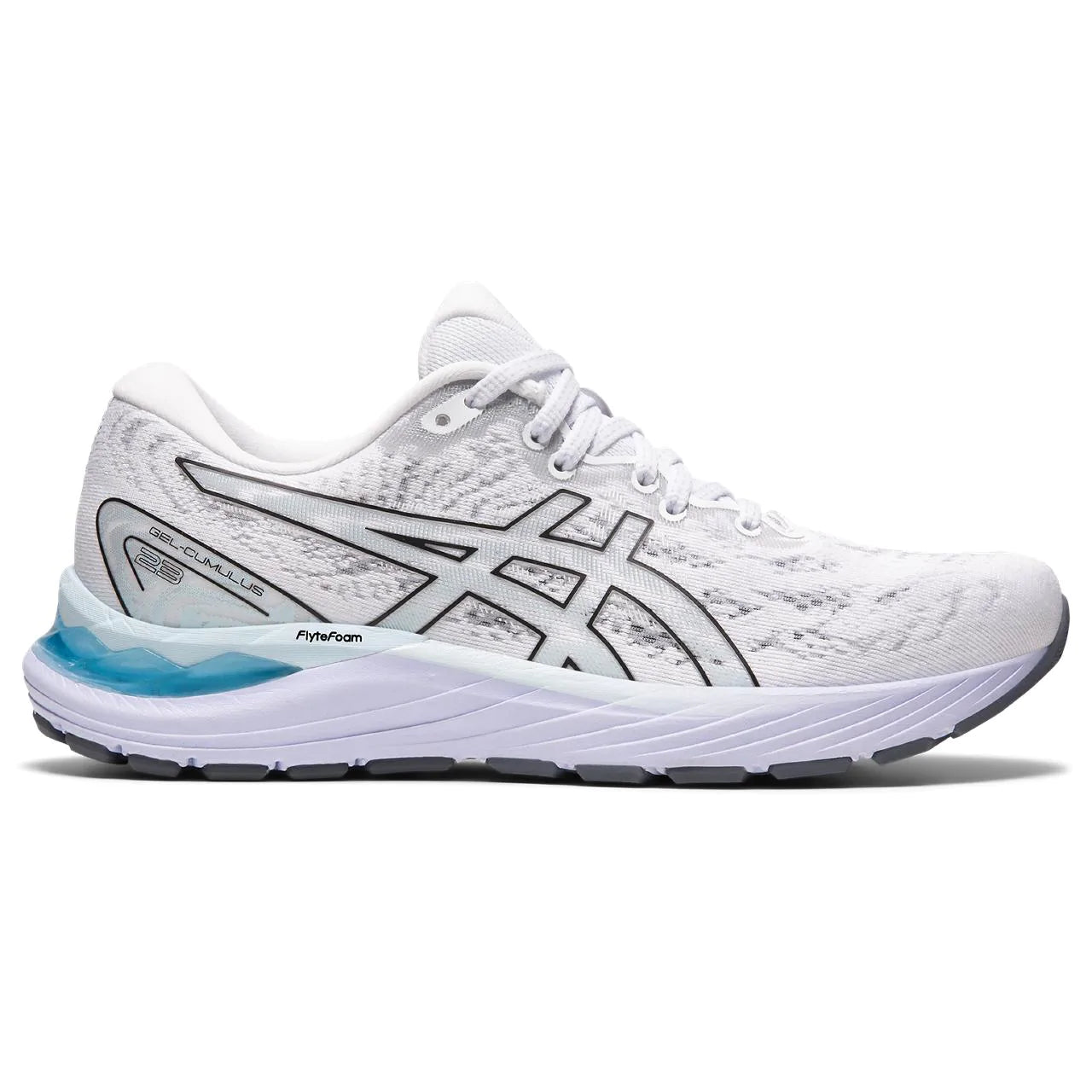 Women's ASICS GEL-CUMULUS 23 (White/Black) - Bauman's Running & Walking Shop