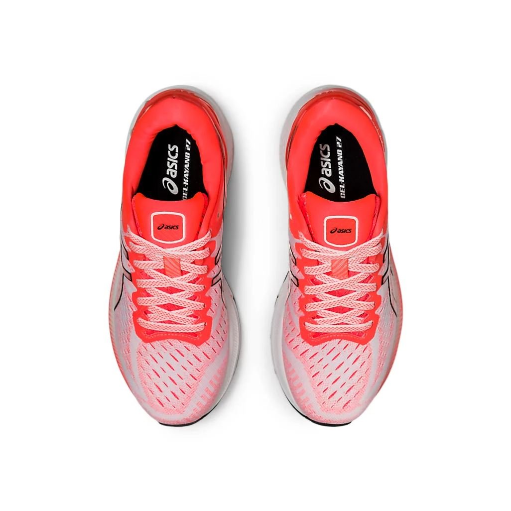 Women's ASICS Gel-Kayano 27 Tokyo (White/Sunrise Red) - Bauman's Running & Walking Shop