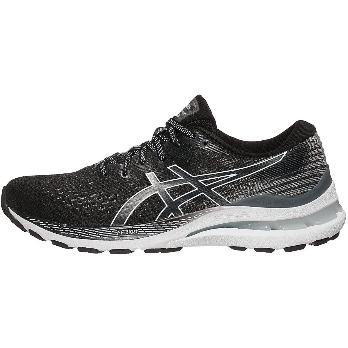 Women's ASICS GEL-KAYANO 28 (Black/White) - Bauman's Running & Walking Shop