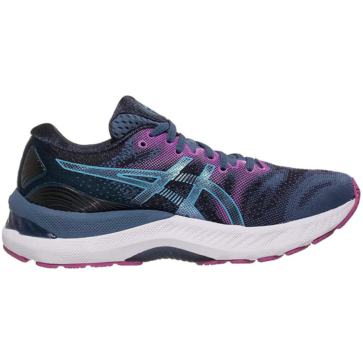 Women's ASICS GEL-NIMBUS 23 (Grand Shark/Digital Aqua) - Bauman's Running & Walking Shop