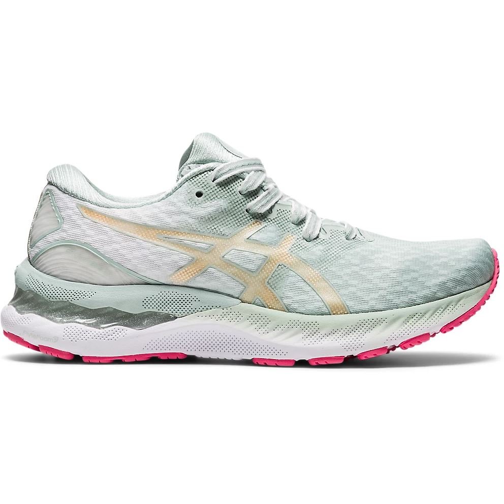 Women's ASICS Gel-Nimbus 23 (Lichen Rock/Champagne) - Bauman's Running & Walking Shop