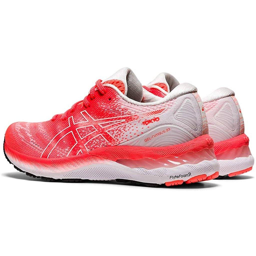 Women's ASICS Gel-Nimbus 23 Tokyo (Sunrise Red/White) - Bauman's Running & Walking Shop