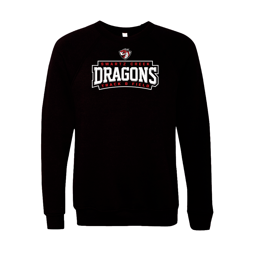 BELLA+CANVAS Unisex Sponge Fleece Raglan Sweatshirt - DRAGONS T&F