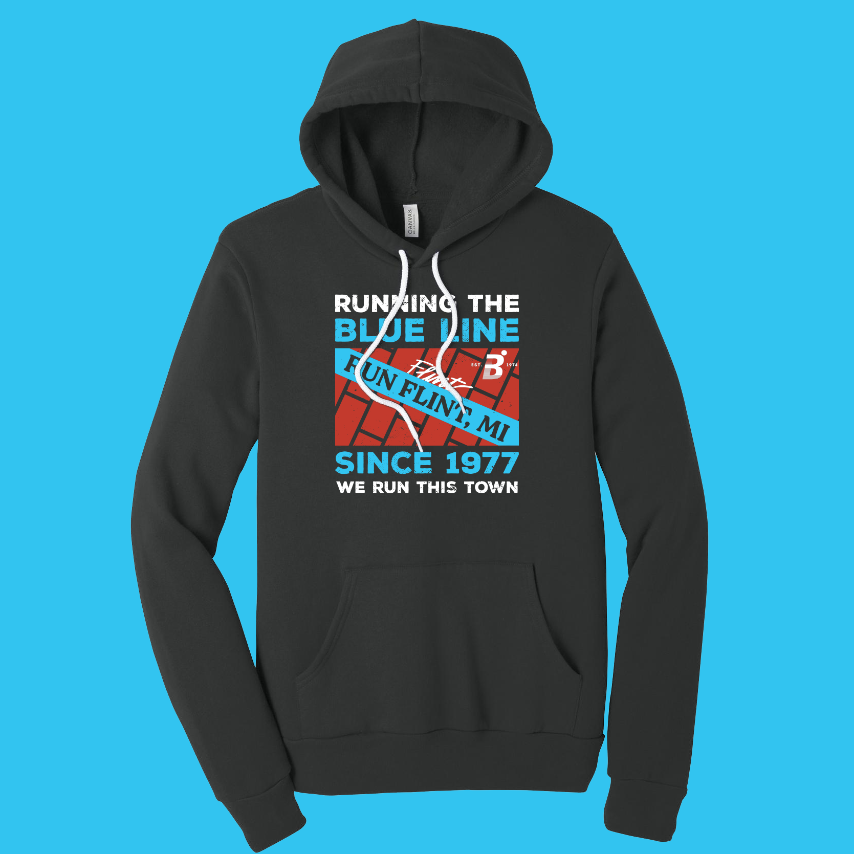 *PRE-ORDER* Flint Blue Line - Bella Canvas - Super Soft Hooded Sweatshirt