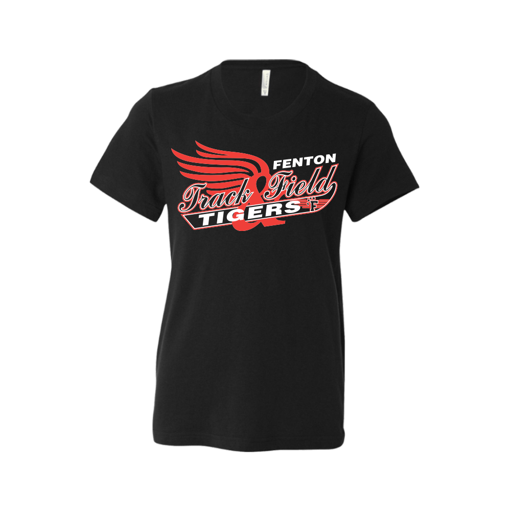 BELLA+CANVAS Jersey Tee - Black/Dark HTH D2 - Bauman's Running & Walking Shop