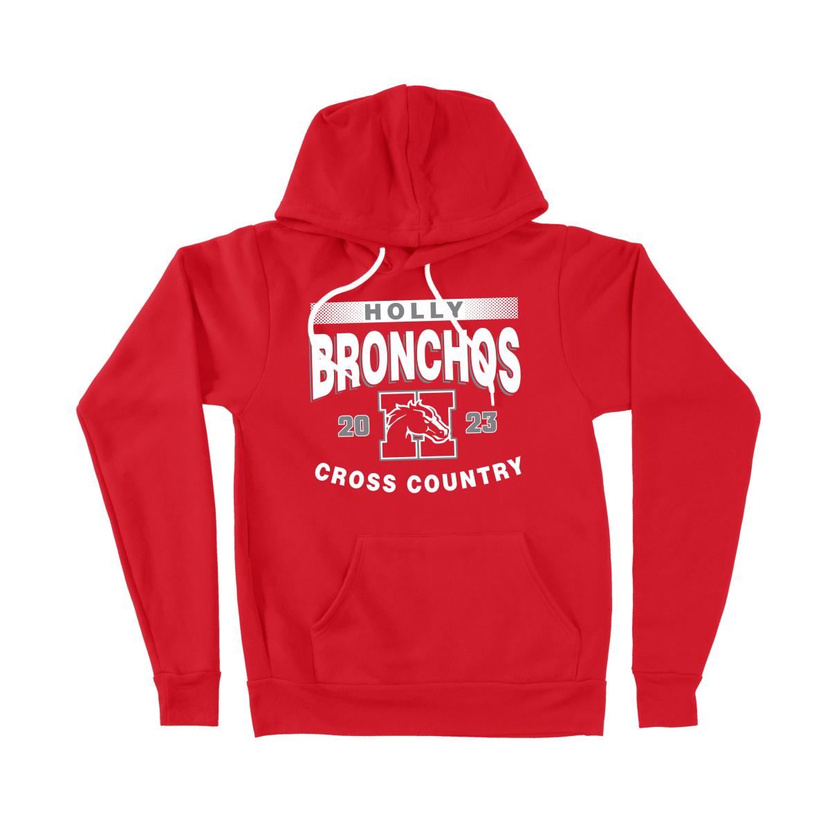 BELLA+CANVAS Unisex Sponge Fleece Pullover Hoodie - Holly XC 2023 - Bauman's Running & Walking Shop