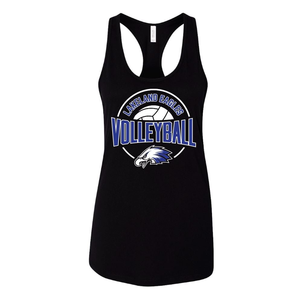 BELLA+CANVAS Women's "Lakeland Volleyball" Jersey Racerback Tank - Bauman's Running & Walking Shop