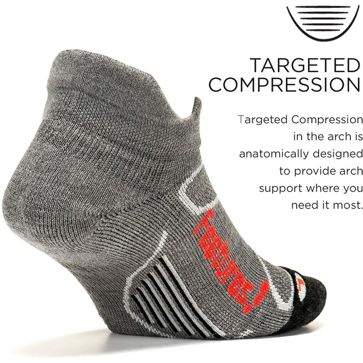 Feetures Elite Merino+ Cushion No Show Tab Socks - Bauman's Running & Walking Shop