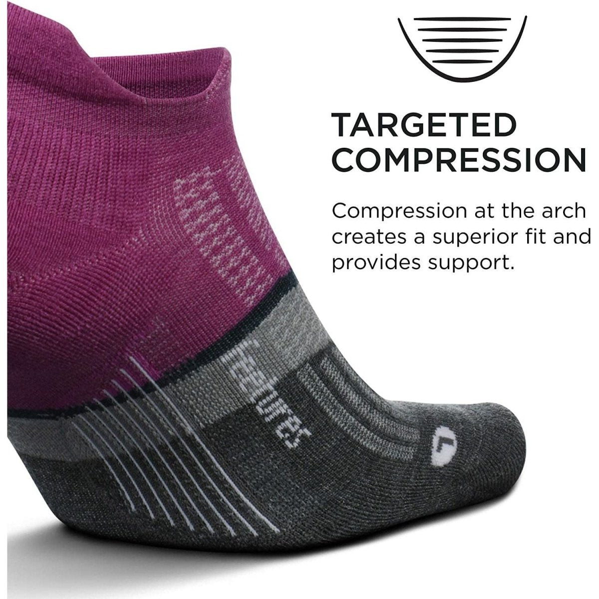Feetures Elite Merino+ Ultra Light No Show Tab Socks - Bauman's Running & Walking Shop