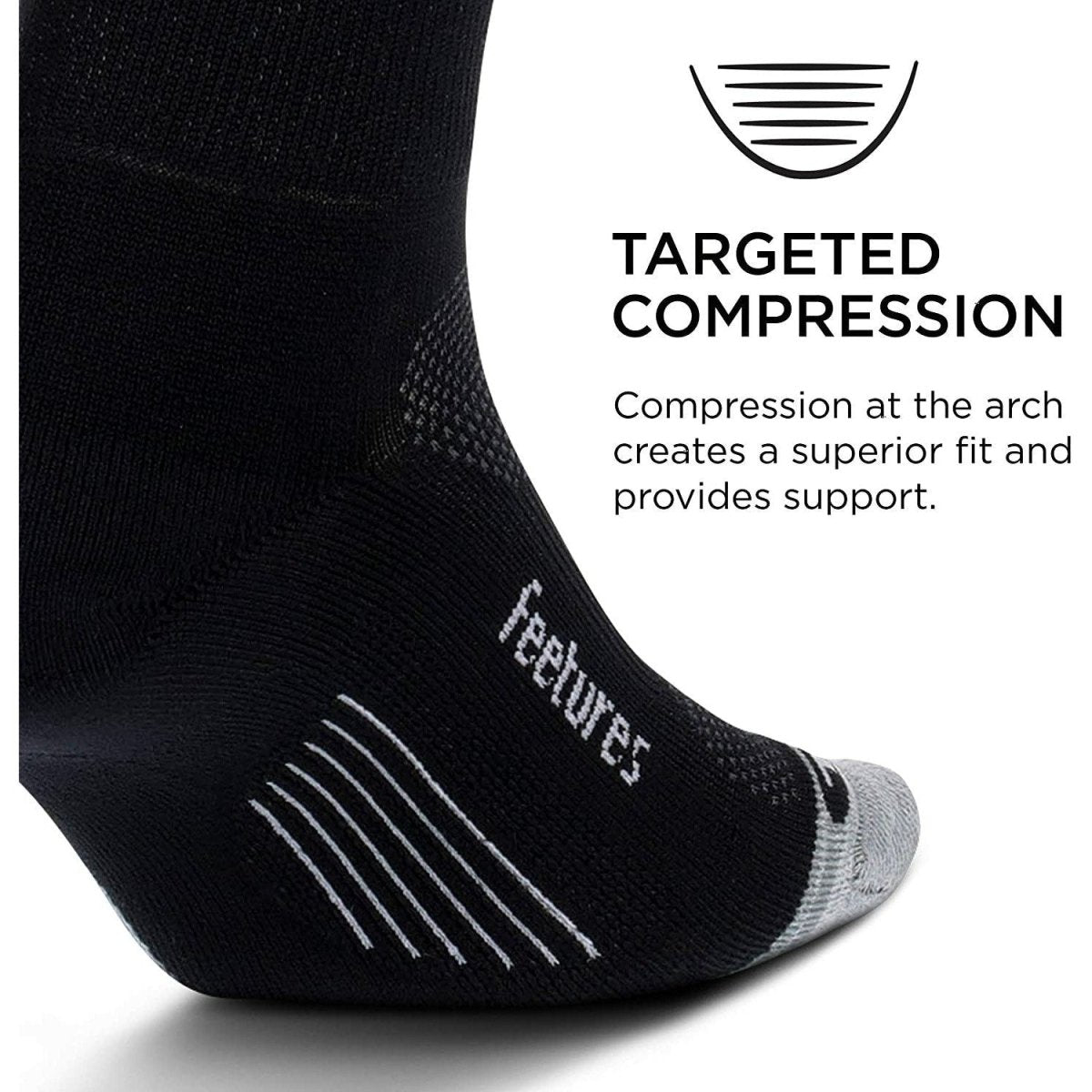 Feetures Unisex Elite Light Cushion Mini Crew - Bauman's Running & Walking Shop