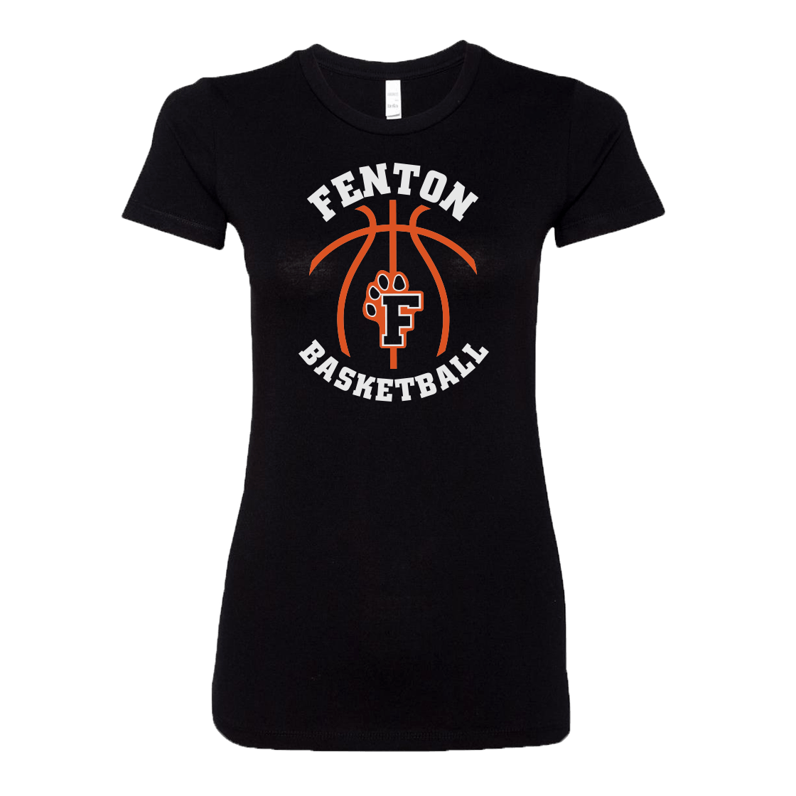 Fenton Basketball - Black - Ladies Favorite Tee - Bauman's Running & Walking Shop