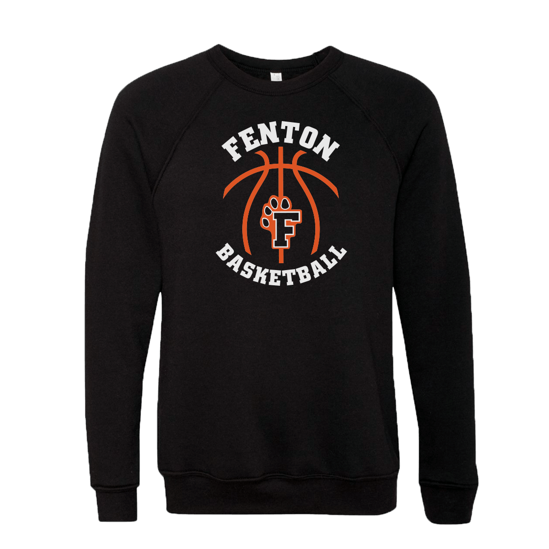 Fenton Basketball - Black - Sponge Crewneck - Bauman's Running & Walking Shop