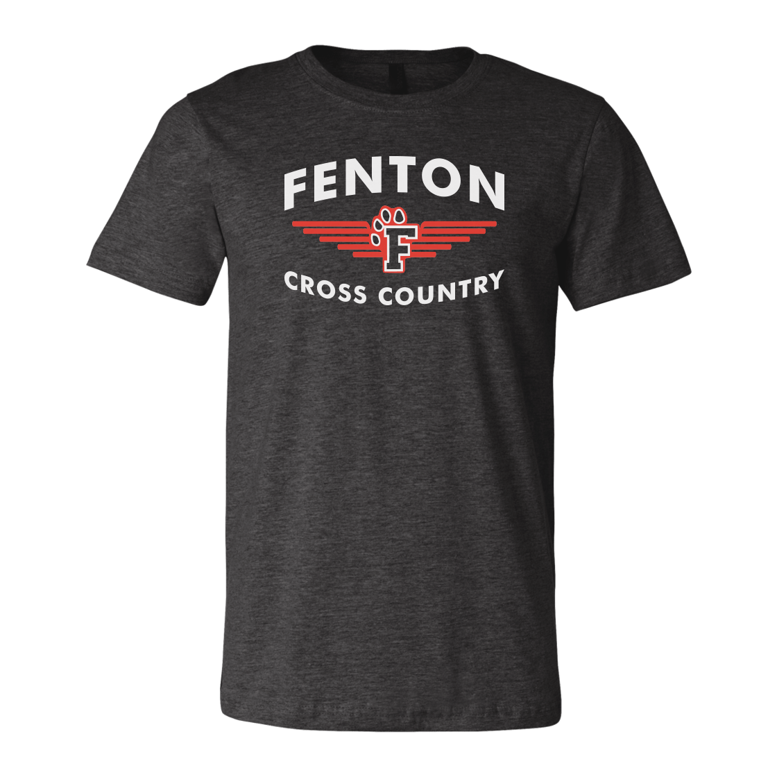 Fenton XC - FXC Logo - Jersey Tee - Deep Heather - Bauman's Running & Walking Shop