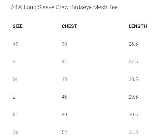 Men's A4 Birdseye Mesh Long Sleeve - Fenton Track & Field - Stripes - Bauman's Running & Walking Shop