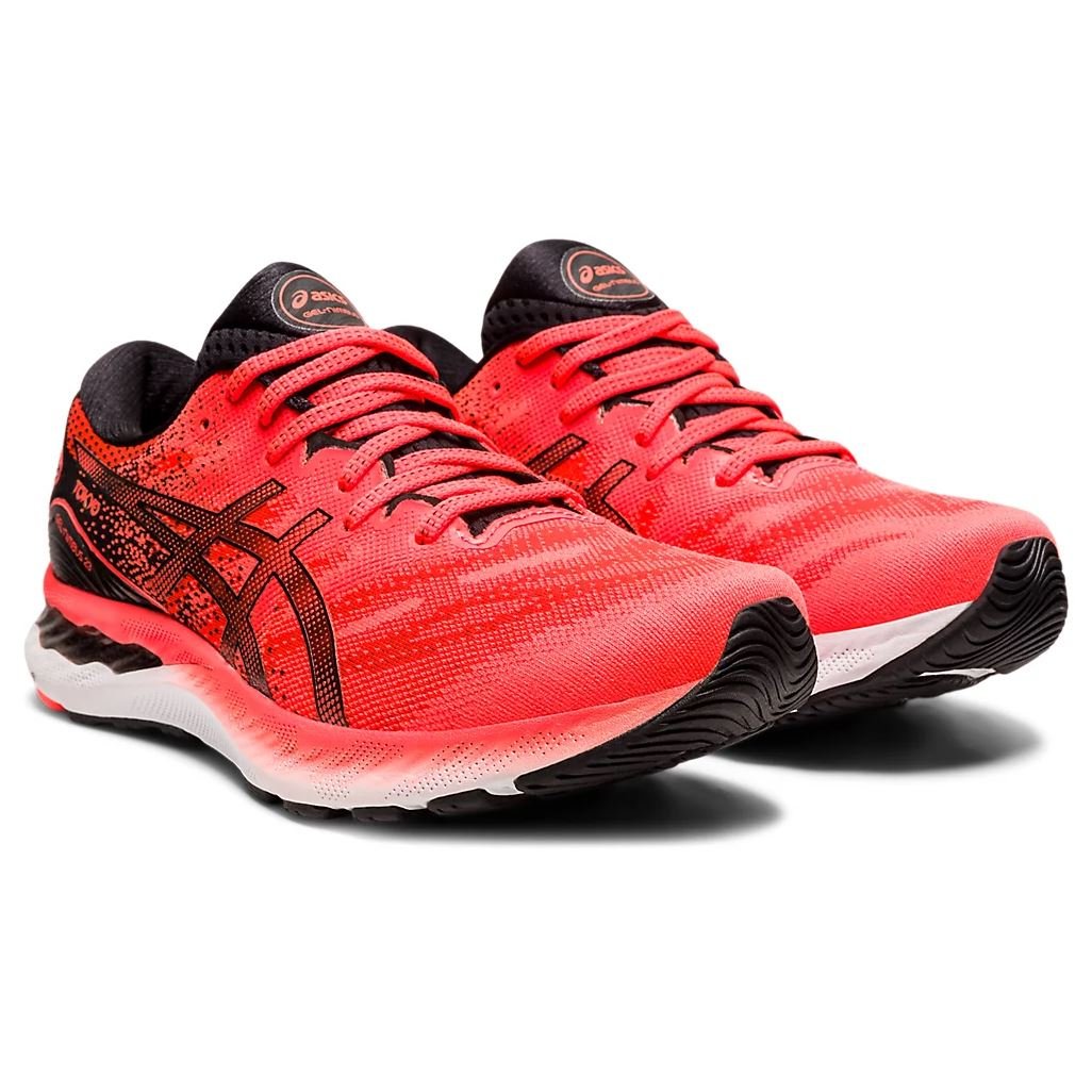 Men's ASICS Gel-Nimbus 23 Tokyo (Sunrise Red/Black) - Bauman's Running & Walking Shop