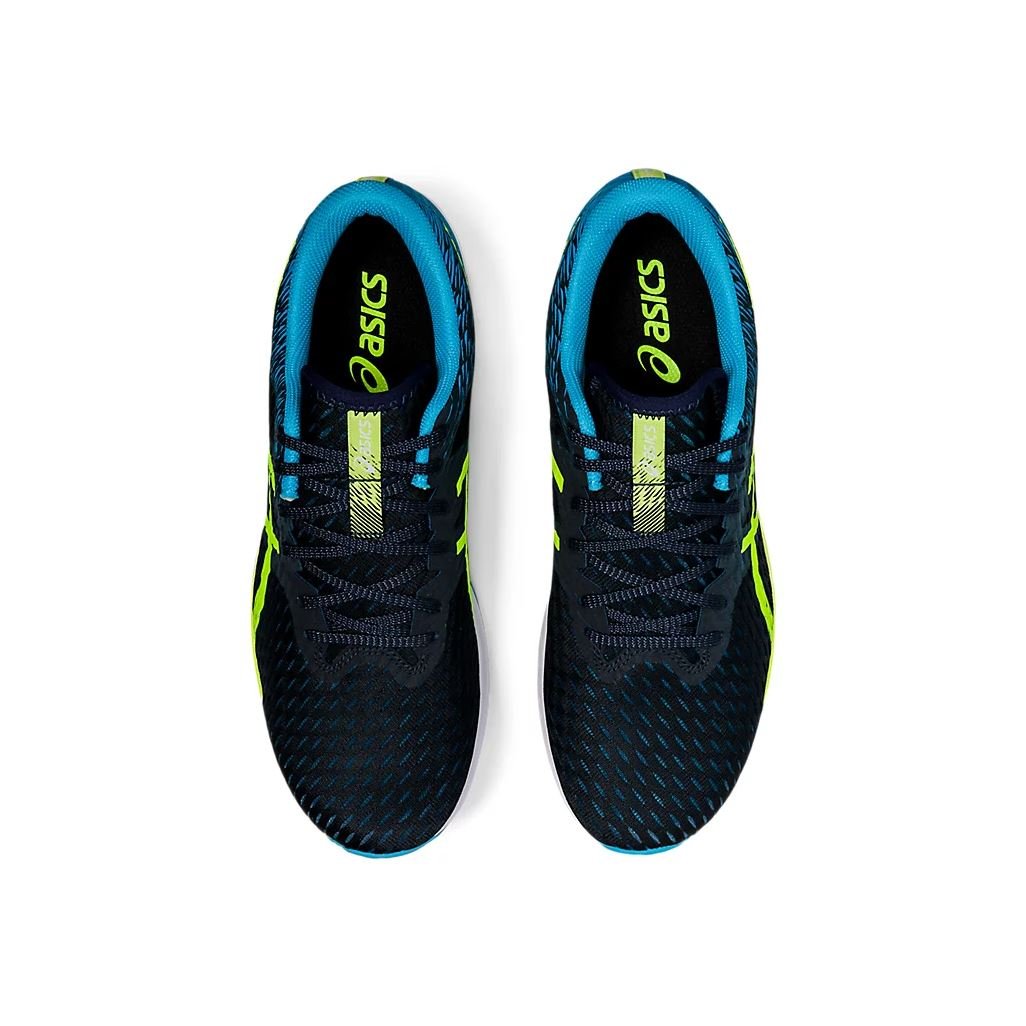 Men's ASICS HYPER SPEED (French Blue/Hazard Green) - Bauman's Running & Walking Shop