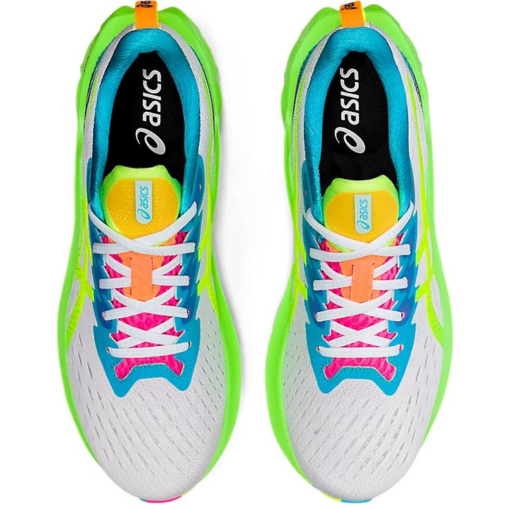 Men's ASICS Novablast 2 (White/Safety Yellow) - Bauman's Running & Walking Shop