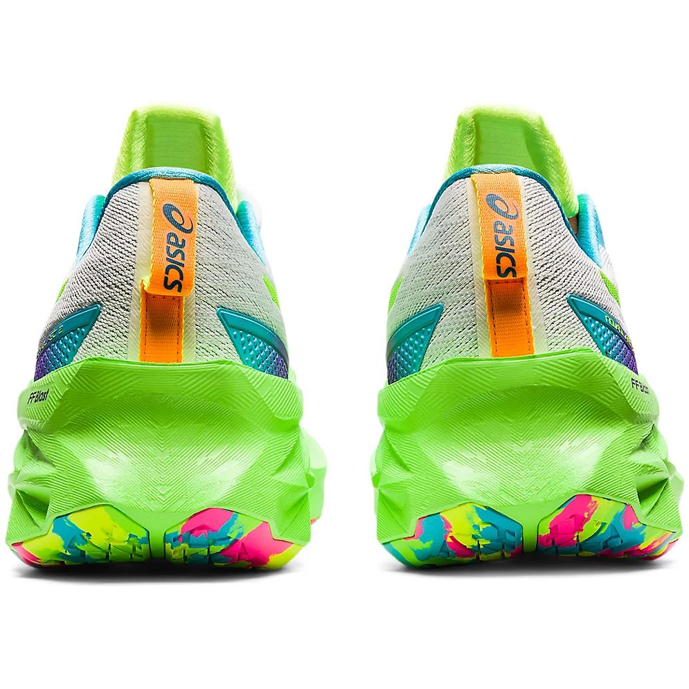 Men's ASICS Novablast 2 (White/Safety Yellow) - Bauman's Running & Walking Shop