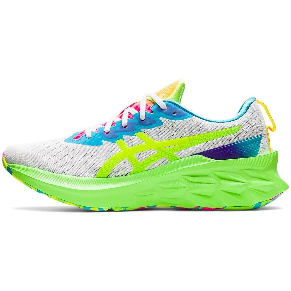 Men's ASICS Novablast 2 (White/Safety Yellow) - Bauman's Running & Walking Shop