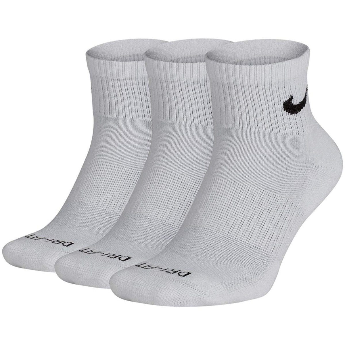 Nike Everyday Plus Cotton Cushioned Ankle Quarter Length Sock 3-Pack - Bauman's Running & Walking Shop