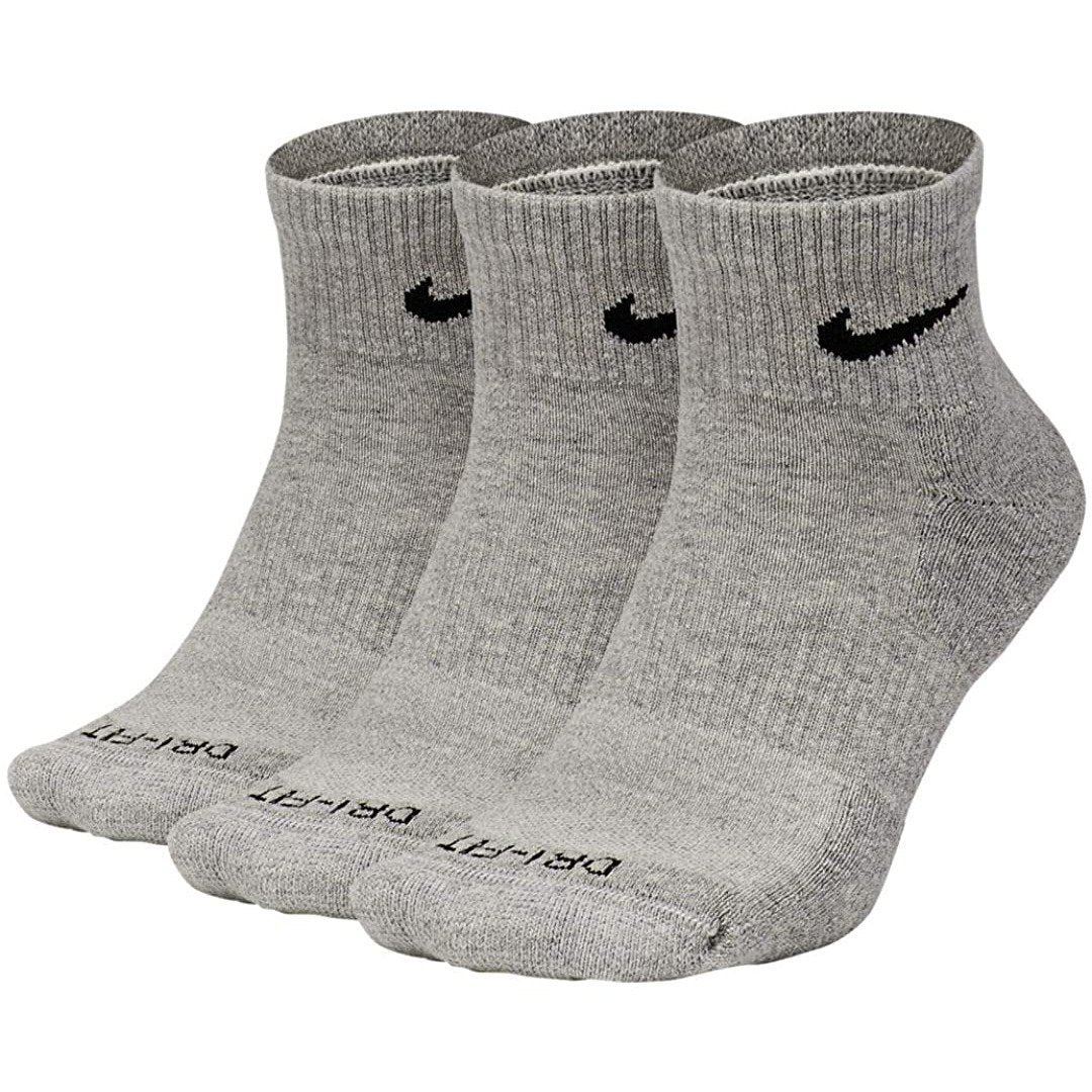 Nike Everyday Plus Cotton Cushioned Ankle Quarter Length Sock 3-Pack - Bauman's Running & Walking Shop