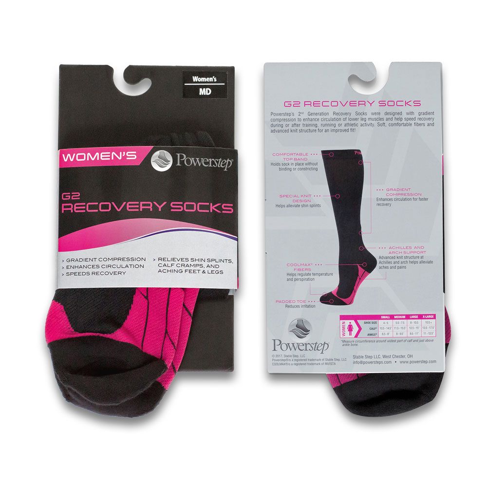 PowerStep G2 WOMEN'S RECOVERY SOCKS - Bauman's Running & Walking Shop