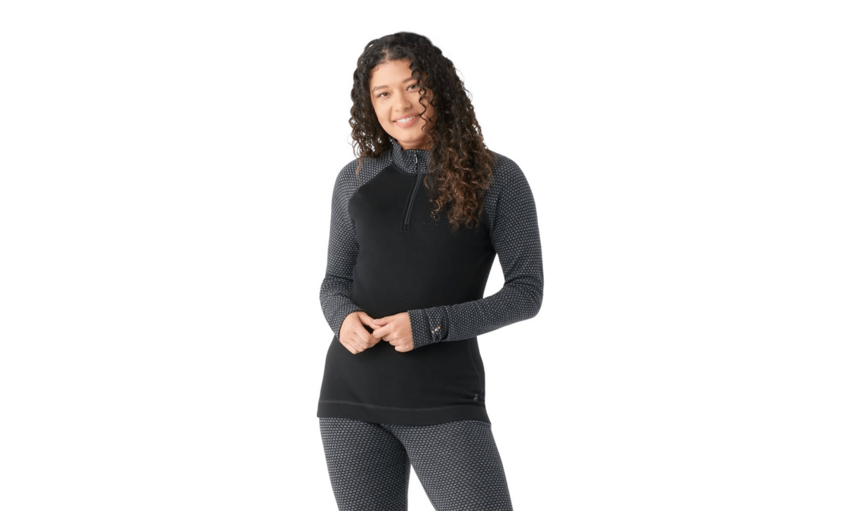 Smartwool Women's Classic Thermal Merino Base Layer 1/4 Zip - Bauman's Running & Walking Shop