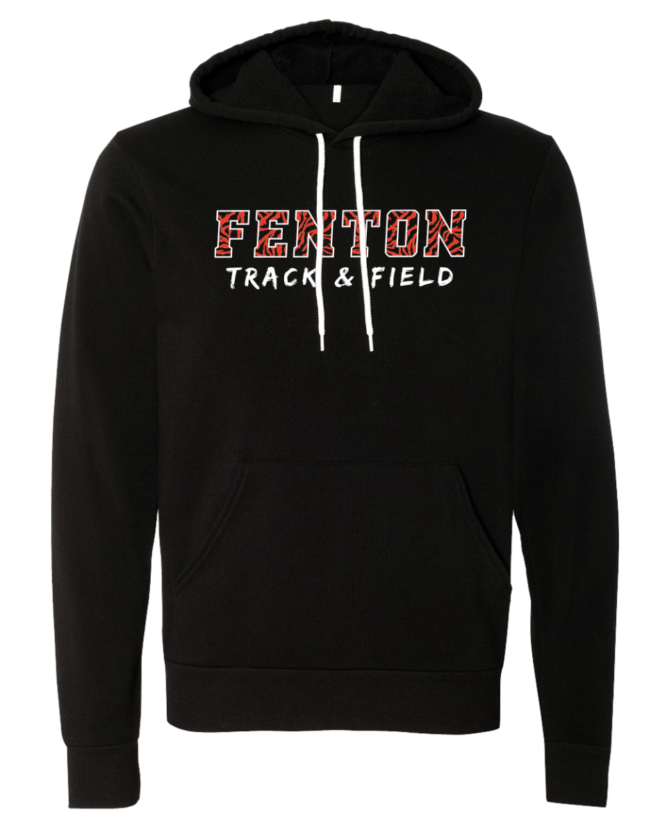 Unisex Sponge Fleece Pullover - Fenton Track & Field Stripes - Bauman's Running & Walking Shop