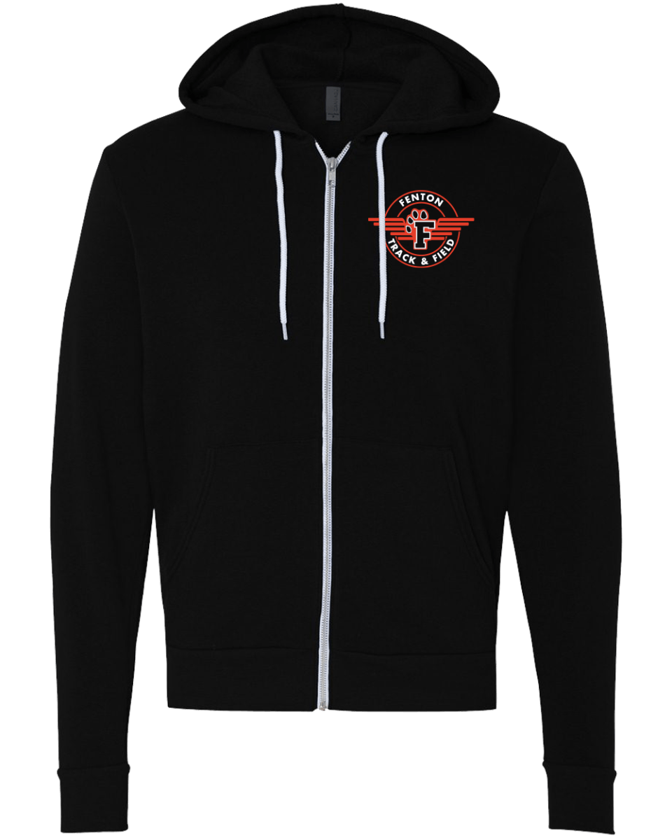 Unisex Sponge Fleece Zip Hood - Fenton Track & Field - Bauman's Running & Walking Shop