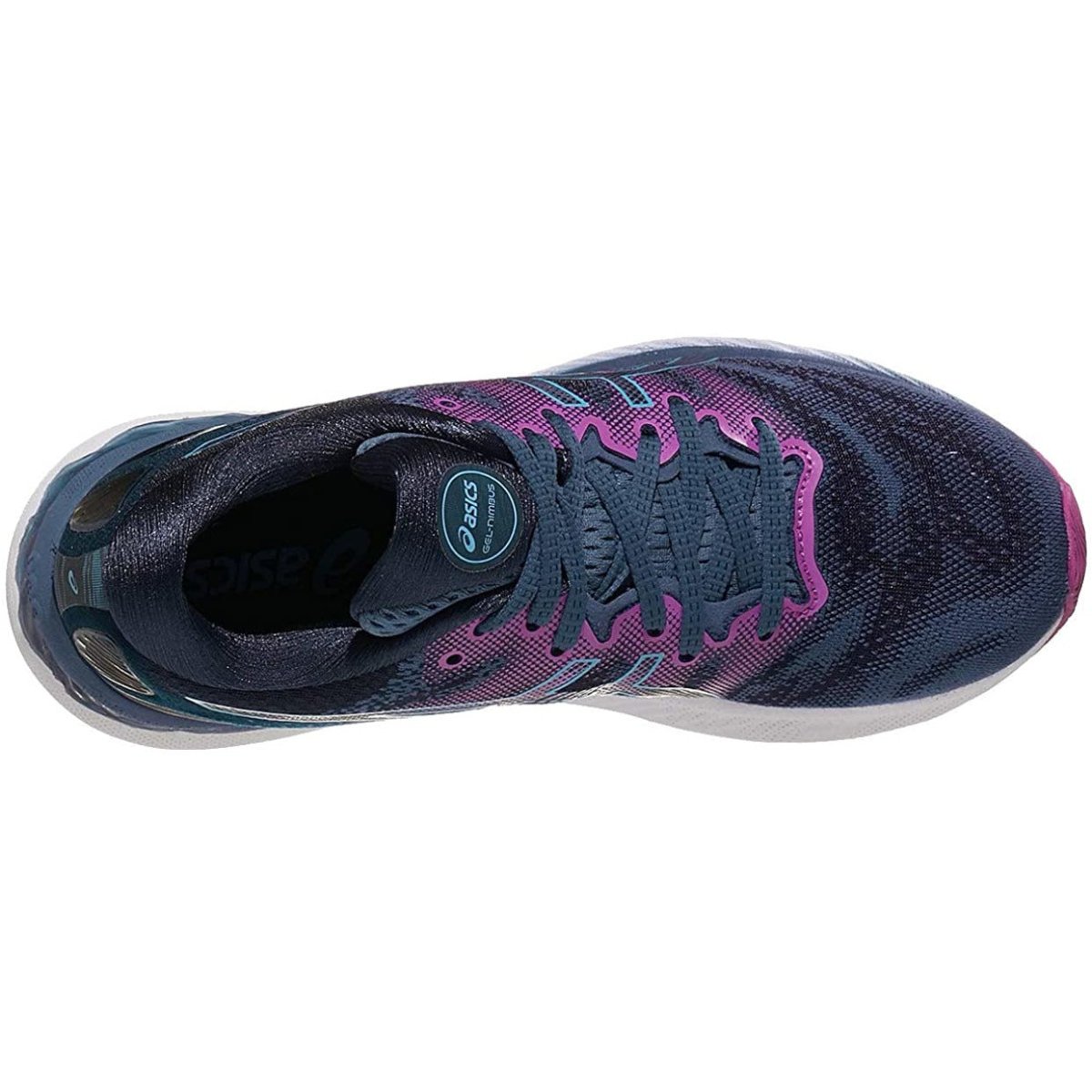 Women's ASICS GEL-NIMBUS 23 (Grand Shark/Digital Aqua) - Bauman's Running & Walking Shop