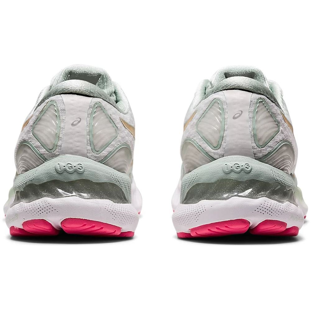Women's ASICS Gel-Nimbus 23 (Lichen Rock/Champagne) - Bauman's Running & Walking Shop