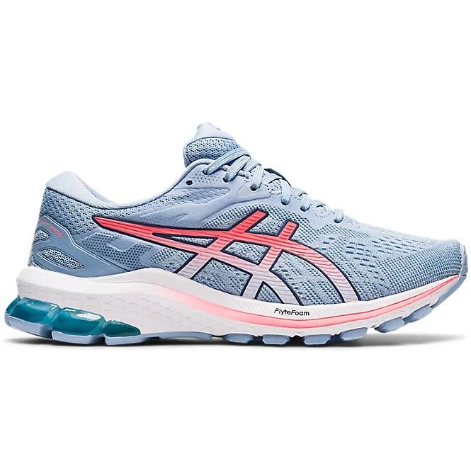 Women's ASICS GT-1000 10 (Soft Sky/Blazing Coral) - Bauman's Running & Walking Shop